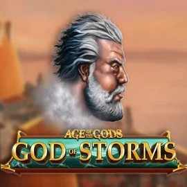 Age Of The Gods: God of Storms slot logo by Playtech at Wildsino Casino