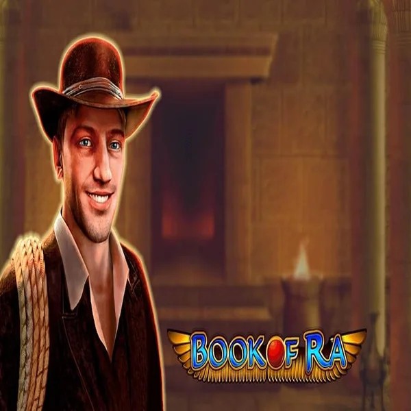Book of Ra slot logo by Greentube at Wildsino Casino