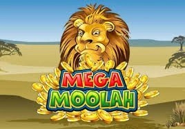 Mega Moolah slot online game logo by Games Global on wildsinocasino.es