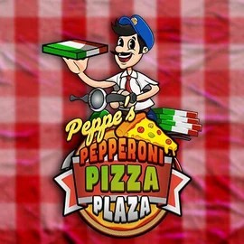 Peppe’s Pepperoni Pizza Plaza online game logo by Pragmatic Play on wildsinocasino.es